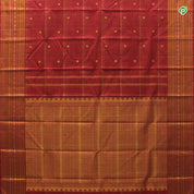Maroon Red Small Vaira Oosi Lines With Flower Motifs Butta Traditional Koorai Silks Saree