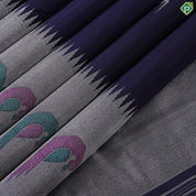 Indigo Blue With Silver Zari Butta and Border colourful Meena work butta trendy designer silk saree