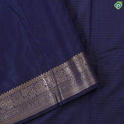 Indigo blue gold zari vairaoosi design self colour gold zari floral butta border art silk gift saree
