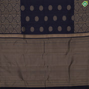 Ink Blue gold zari round butta design self gold zari fancy high border trendy designer silk saree