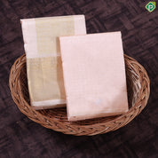 Peach Embossed design Self Gold Zari Mayilkan Border 2 in 1 240 Kuligai Dhoti Vesti Set