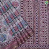 Fancy lotus digital printed Self multi designed border trending fancy Saree