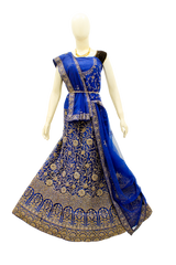 Royal Blue Grand Work Gagra Choli Fancy Lehanga