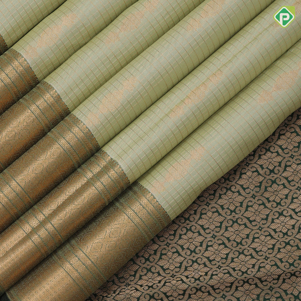 Beetroot Gold Zari Vairaoosi Checks Jimikki Design Rexsona Green Mayilkan Border Design Traditional Silk Saree