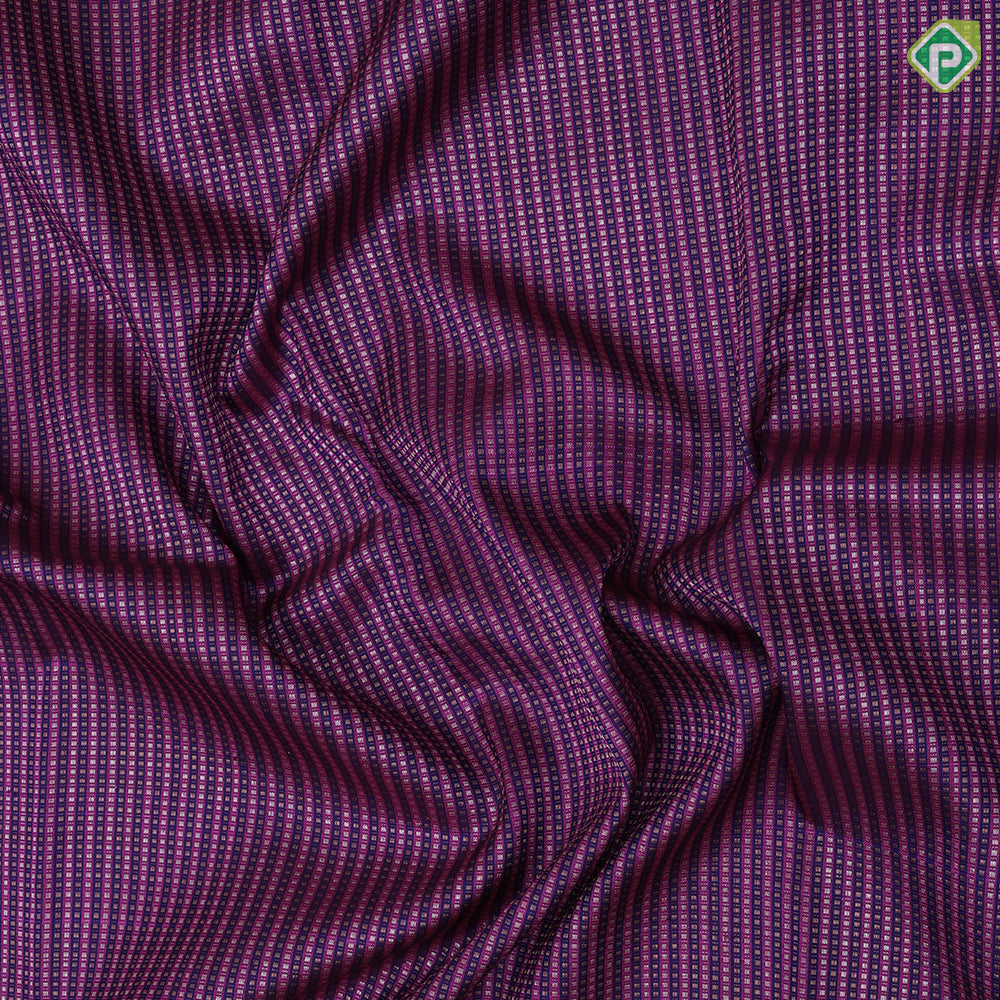 Violet With Purple Gold Zari Baby Pink Zig Zag  Ruthracham Border Design Traditional Silk Saree