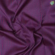 Violet With Purple Gold Zari Baby Pink Zig Zag  Ruthracham Border Design Traditional Silk Saree