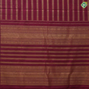 Maroon gold zari self designed velthari lines borderless contemporary fusion silk saree