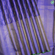 Violet color gold Zari Gross Lines Design Self Color Border Trendy Silks Saree