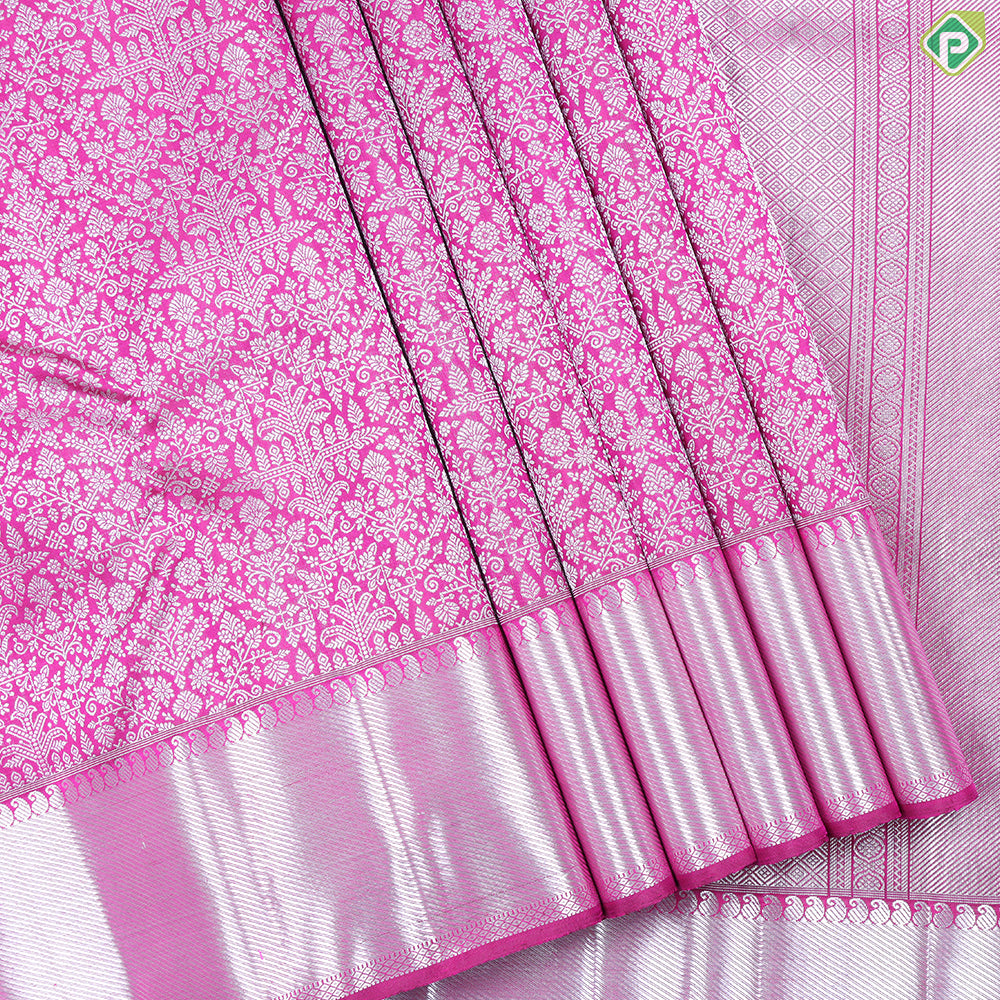Purple Pink Getty Bavanji Border Exclusive Grand Silk Saree