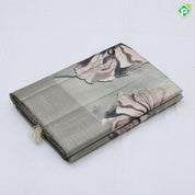 Pastel shades big flower design self color zari border fancy cotton saree