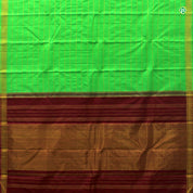 Kelly Green Colour Veldhari Lines Traditional Silks Saree