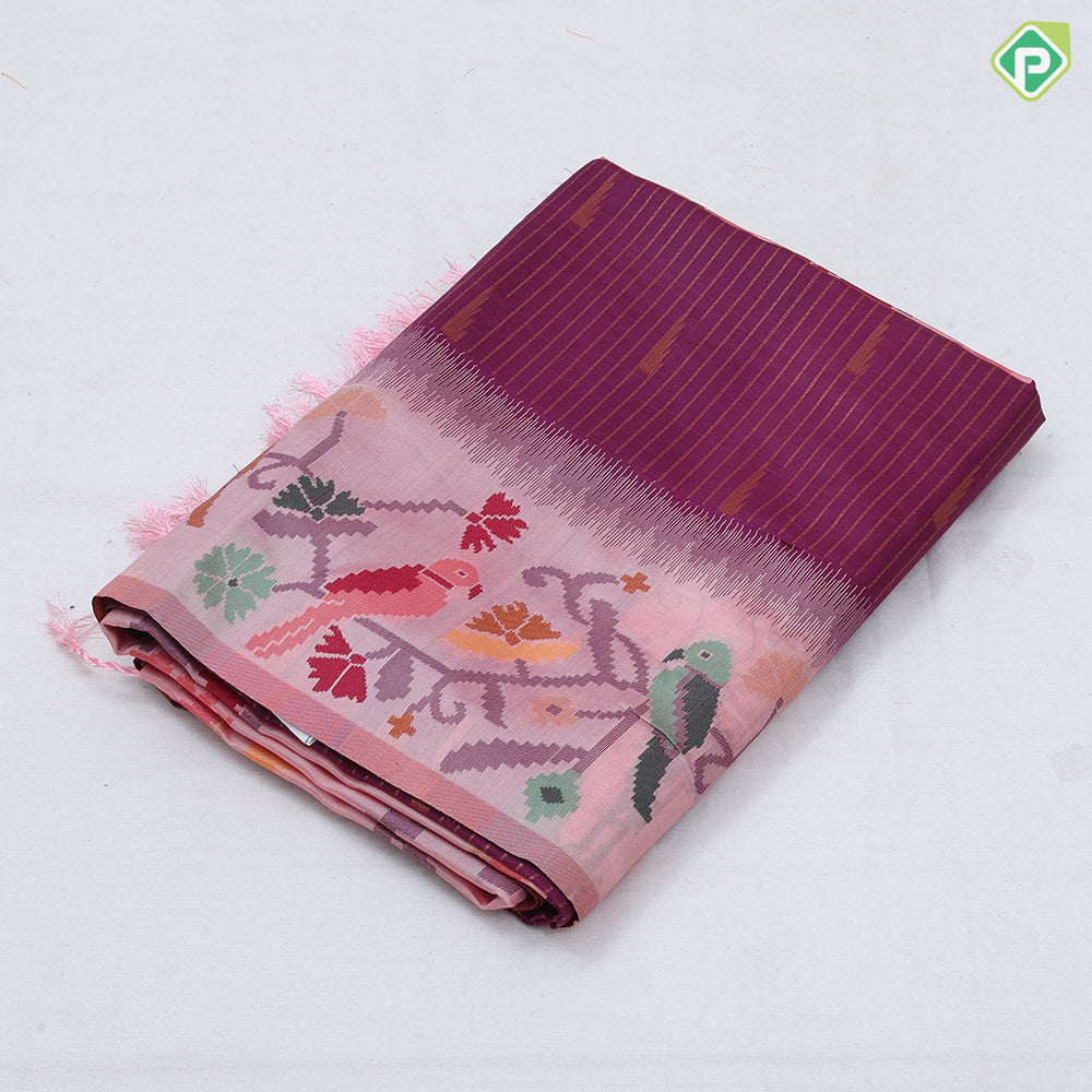Trending solid colors pythonic design border summer soft fancy material saree