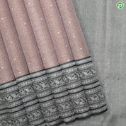 Dusty Pink Silver Zari With Block Color Silver Zari Border Fancy Trendy Silk Saree