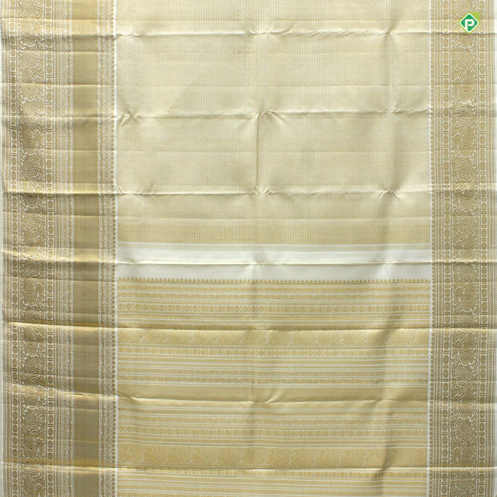 Beige Bridal Silk Saree with Small Button Motifs All Over