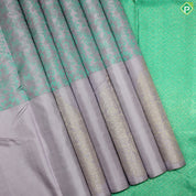 Baby Pink Flower Motif Gold Zari With Self Color Peacock Design Border Trendy Silk Saree