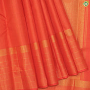 Chili Red Gold Zari Vaira Oosi Checks With Self Color Lines Border Traditional Silk Saree