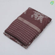 Blush Pink Elephant Design Border Lines Flower Design Fancy Cotton Saree