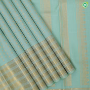 Pista green gold zari thousand butta design self gold zari multi design lines border traditional silk saree