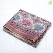 Fancy lotus digital printed Self multi designed border trending fancy Saree
