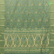 Sea Green Colour Zari With meena Work Motifs Grand Soft Silks Saree