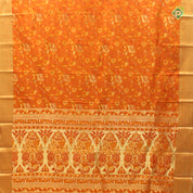 Tiger Orange Colour Zari With Meena Work Motifs Grand Soft Silks saree