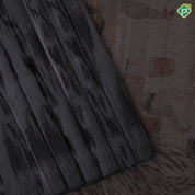 Black base tri color wood grains marble design borderless pallu concept Luxury black silk saree