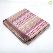 Multi color bars stripes floral pallu edge border trending fancy cotton saree