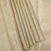 Beige Color Gold Zari With Self Color Traditional Silk Saree