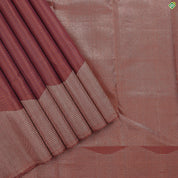 Syrup Brown With Honey Orange Silk Thread Rose Gold Zari Turning Border Bridal Silk Saree