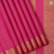 baby pink gold zari lines design self gold zari zig zag mango butta border 9 yards madisar silk saree