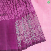 Mulberry Purple Color Silver Zari with self Color Meena Work Border Trendy Silk Saree