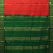 Burn Orange With Bottle Green Colour 9 Yards or Madisar Silks saree