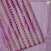 lavender base zari by zari crystal shape design borderless trendy designer tissue silk saree