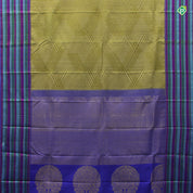 Sage Green Cross Diamond Thread Embosse Motifs Trendy Silks Saree