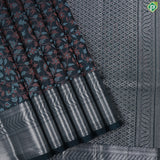 Tri Color Flower With Creeper Weaved Design Self Silver Zari Arrow Design Bavanji Border Trendy Designer Silk Saree