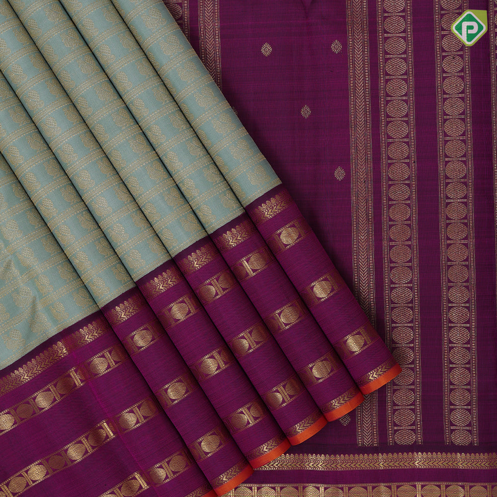cardamon green gold zari annam butta line design purple gold rudraksham multi lines border grand bridal silk saree