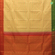 Sandal Colour Kanga Jamauna Border Dual Pallu And Dual Blouse Traditional Silks Saree
