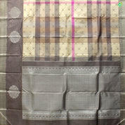 Beige With Lavender Pink Colour Dual Colour Lines Trendy Silks Saree