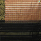 Onion Pink With Black Colour Thread Lines Floral Fancy Border Trendy Silks Saree