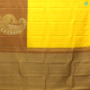 Corn Yellow With Goldish Onion  Colour Big  Peacock Fancy Border Motifs Trendy Silks Saree
