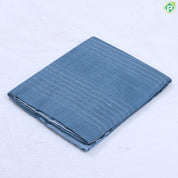 Magenta copper plain silver zari organized Lines design borderless fancy cotton saree