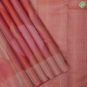 Pink shades with Orange Bubble Design Tissue weaved silk saree