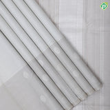 half white silver gold zari checks design beige plain silver gold zari flower butta border traditional silk saree