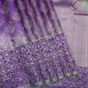 Magenta Color Silver Zari With Self Color Border Tissue Traditional Silk Saree