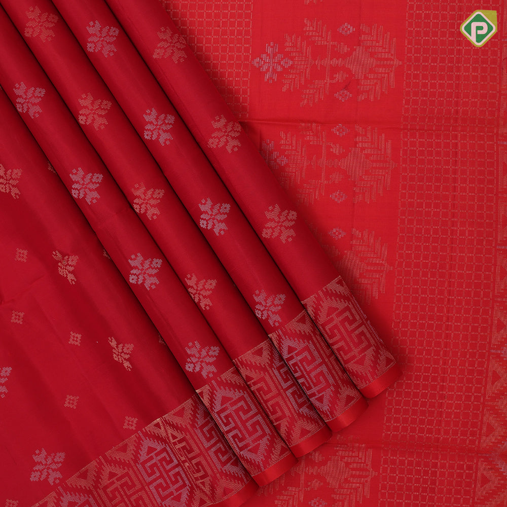 Spring green silver gold zari fancy flower butta motifs sea green silver gold zari graphic design border soft silk saree