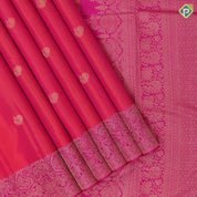 reddish pink gold zari peacock butta design rose pink gold zari banaras design border gift silk saree
