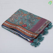 Bright Colour Based Annam Floral Design Border Traditional Fancy Cotton Saree