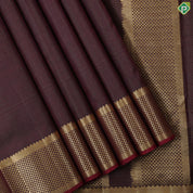 Beetroot pink gold zari vairaoosi design self gold zari mayilkan border 9 yards silk saree