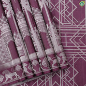 Wine color silver zari Taj Mahal Weaved And Inspired Signature edition trendy designer silk saree