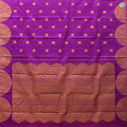 Purple Colour Peacock And Chakra Turning Border Motifs Traditional Silks Saree